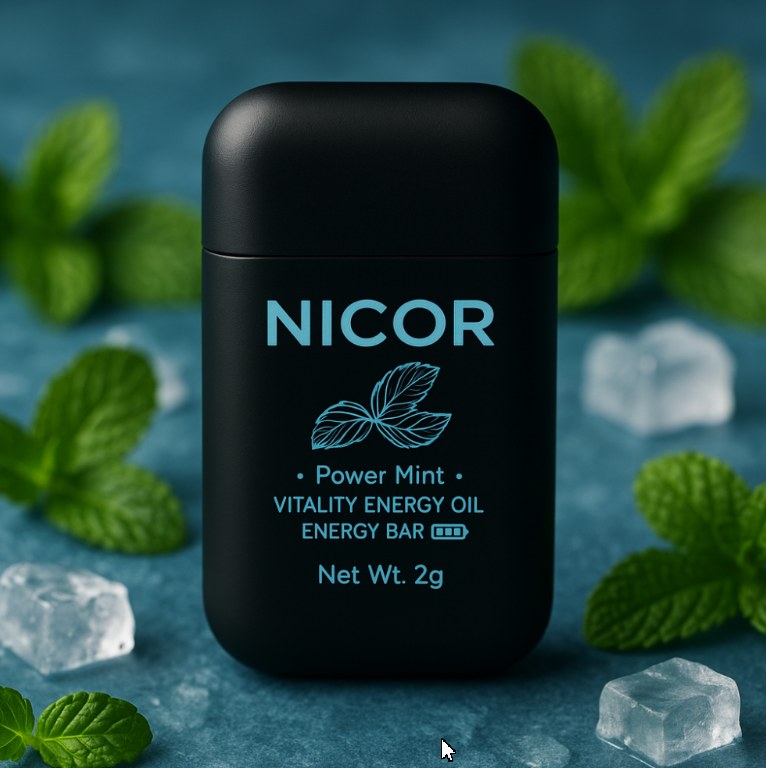 عصا استنشاق نيكور بنكهة النعناع المنعش — نشاط، صفاء ذهني، وراحة تنفسية في أي وقت وفي أي مكان